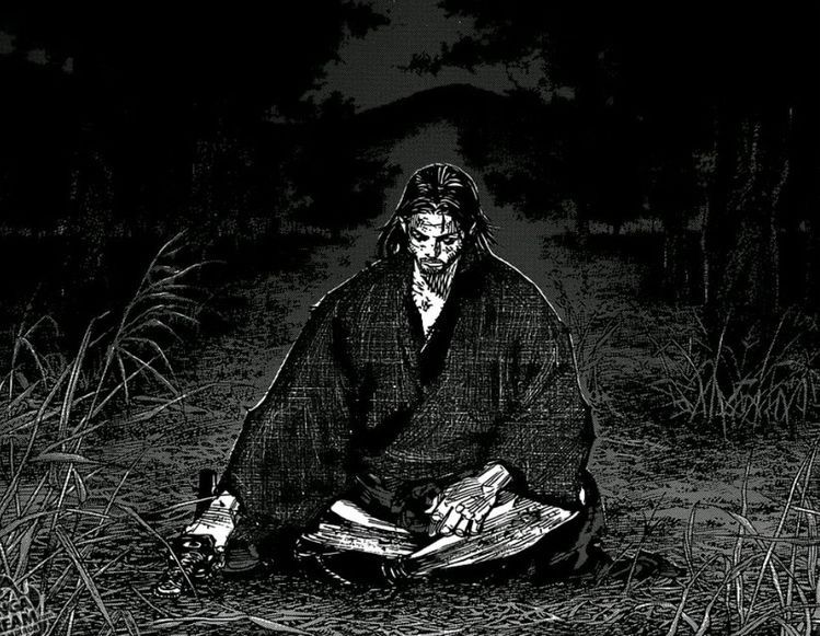 Musashi sitting